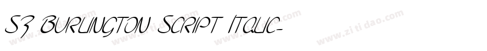 SF Burlington Script Italic字体转换